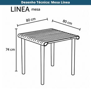 Desenho Tecnico Mesa Linea Fendi